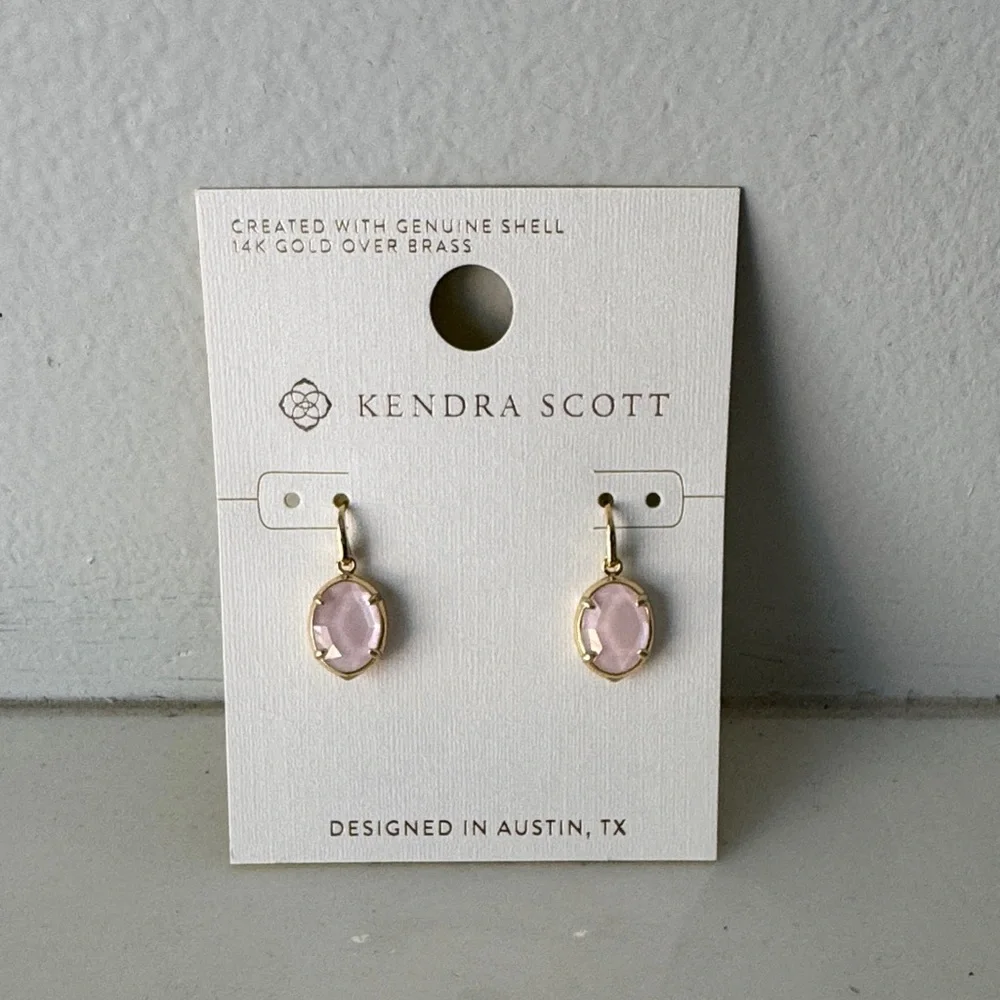 Kendra Scott 14k Gold coral Drop Earrings - Picture 1 of 2